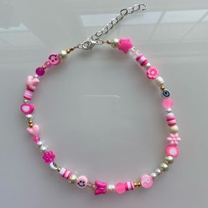 pink adjustable necklace